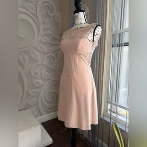 BCBGMaxAzria Soft Pink Silk Mini Dress